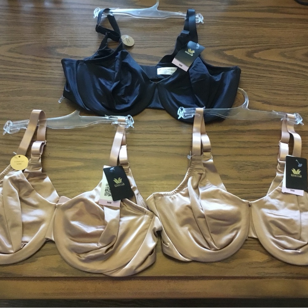 3 Wacoal Inner Sheen Comfort Wire Bras 38D-style 855397 - Picture 2 of 12